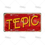 Artisian MEXICO License Plate
