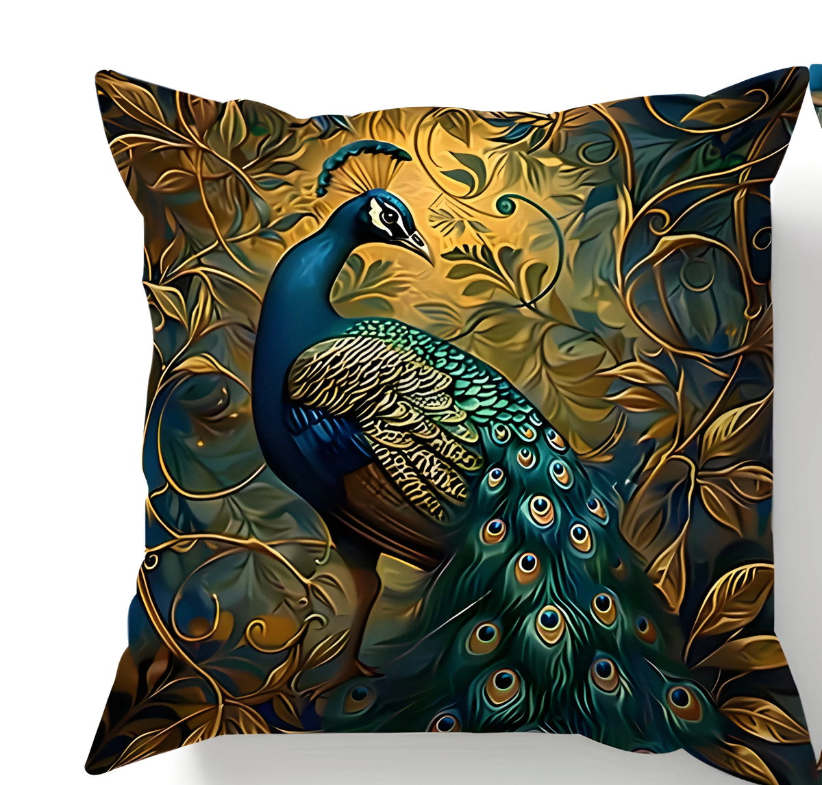 Vintage Peacock Oil Painting  Pillowcases