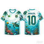 Brazil Football Jersey Breathable Tee