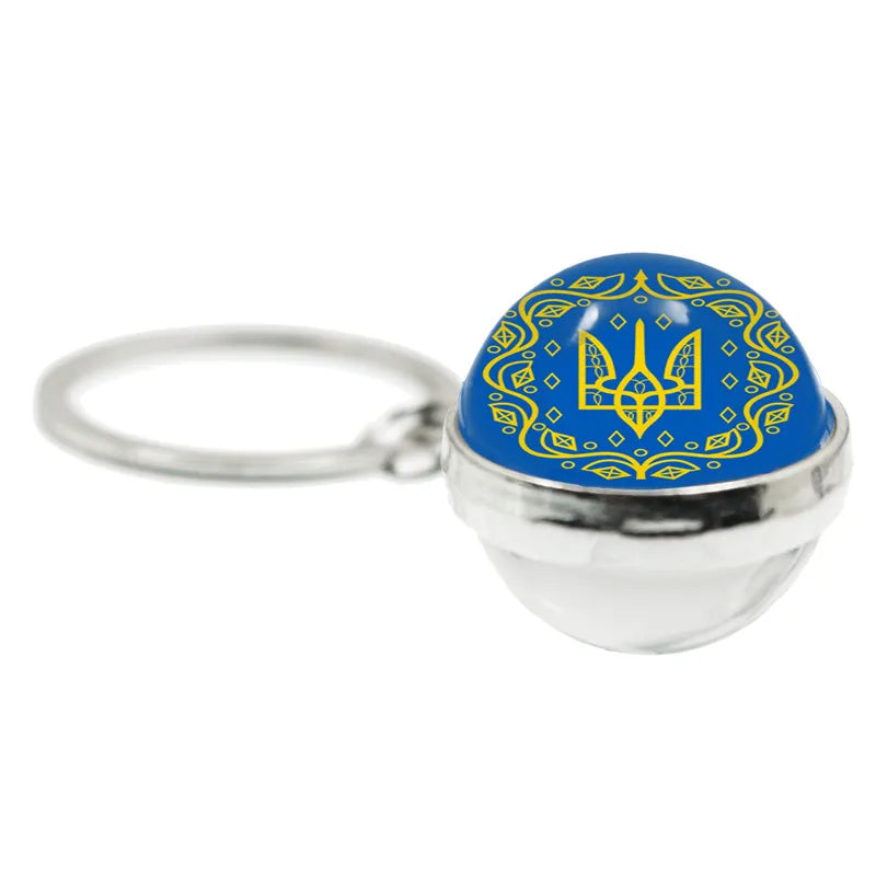 Ukraine Flag Trident Symbol