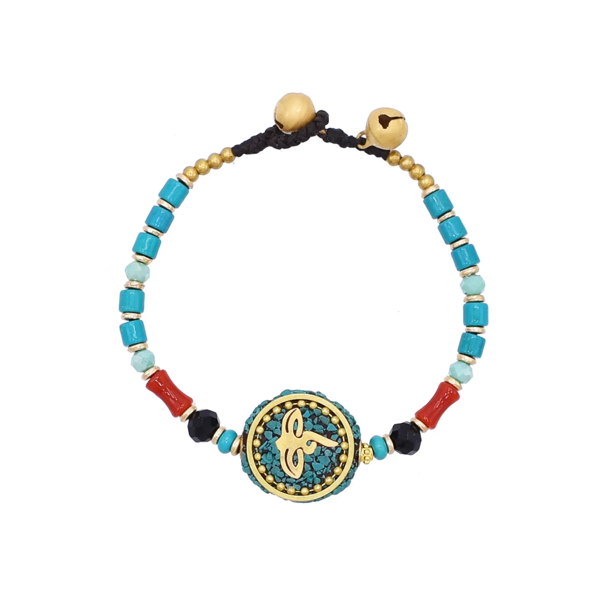 Vintage Tibetan Ethnic Colorful Stone Bead Bracelet