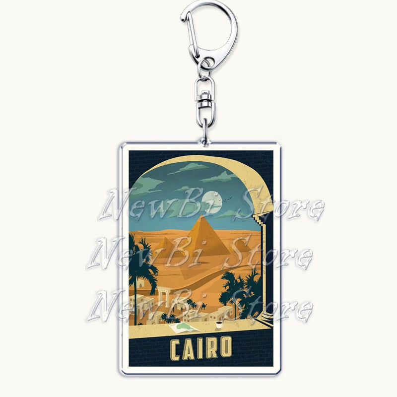 US Travel Keychain
