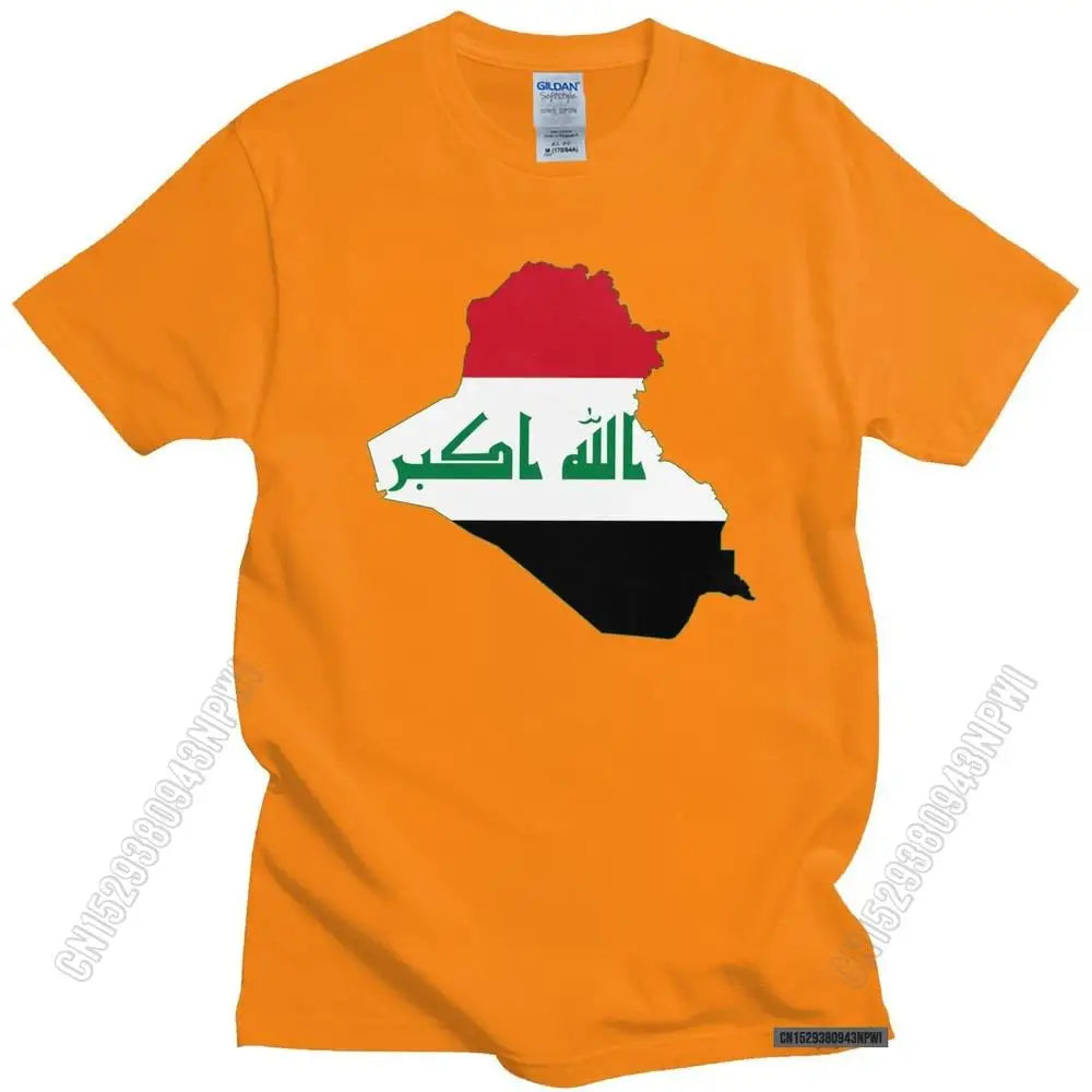 Iraq Flag Map T Shirt