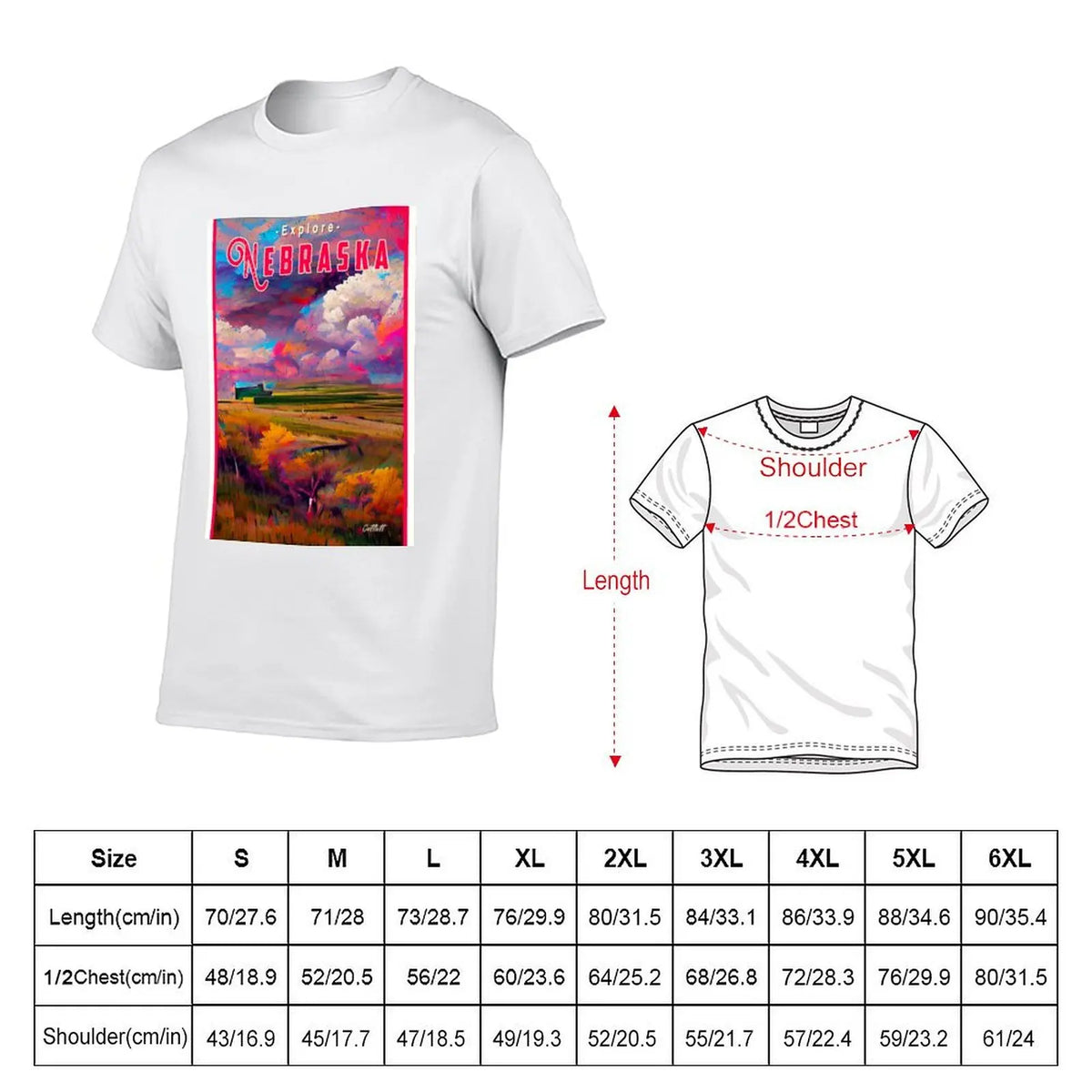 Pretty Travel Nebraska T-Shirt