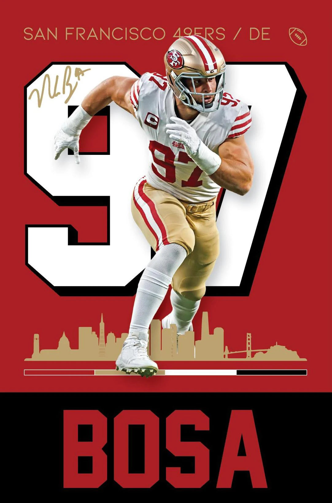Famous Sports American Football Poster  NFL stars