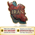 Iran Map Brooches