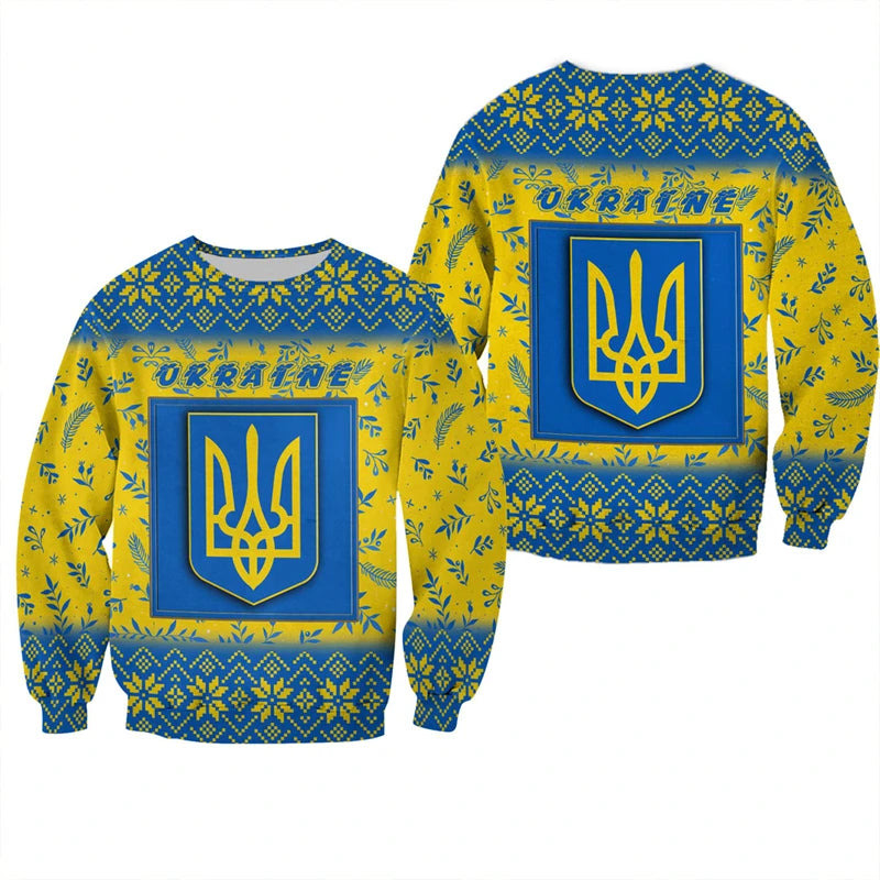 Ukraine Flag 3d Printed Sweatshirts