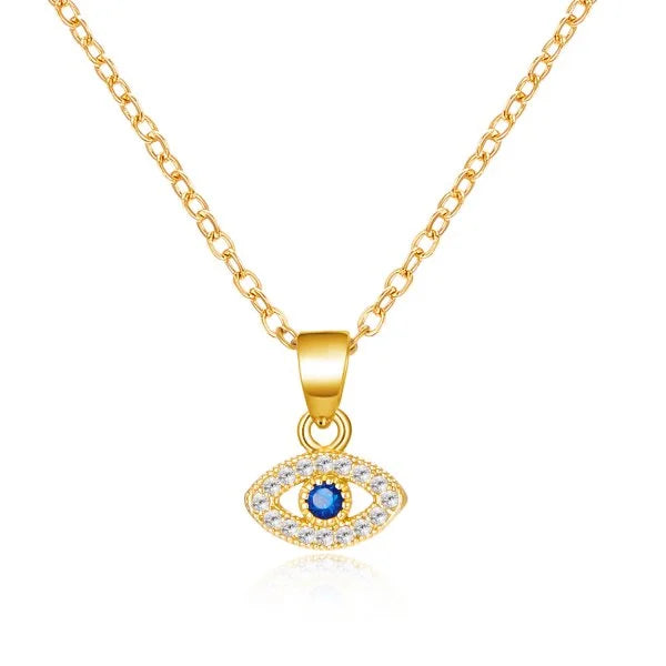Gold Zircon Evil Eye