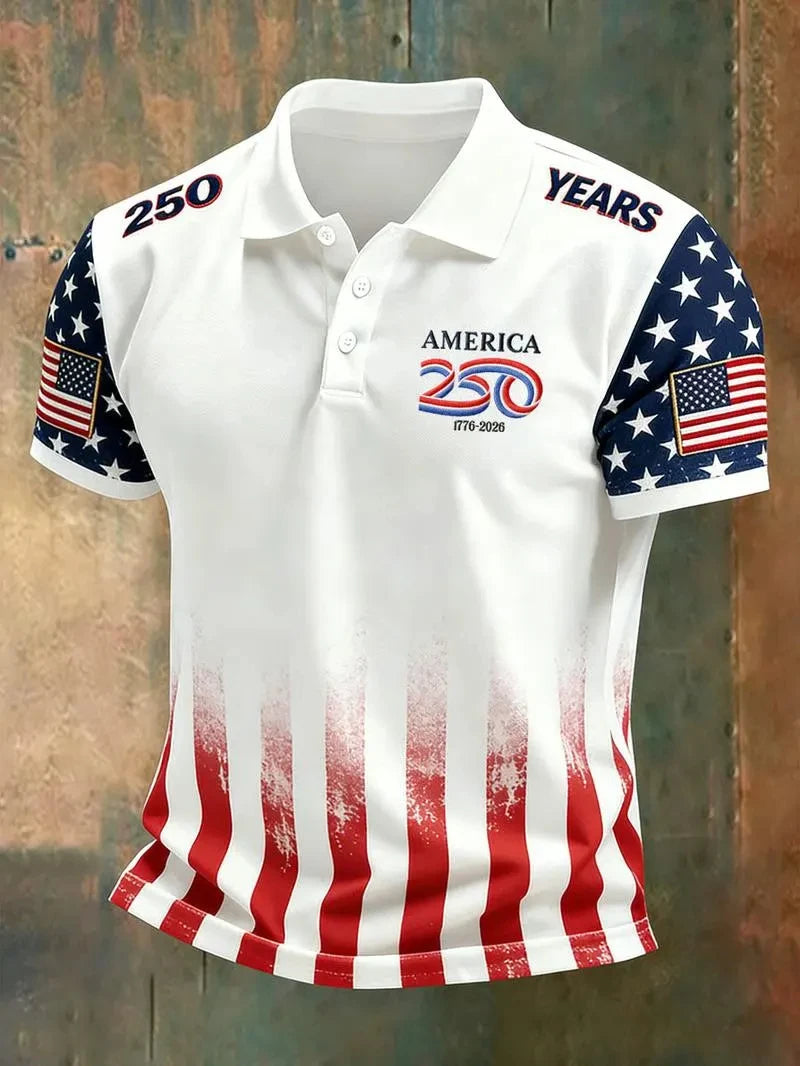 Polo Shirt USA Flag