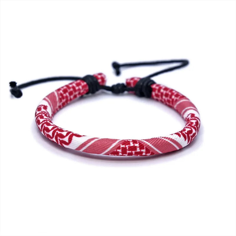 Multicolor Sizes Weave Kufiya Patterns Bracelets