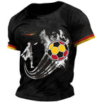 Germany National Flag Print Men's T Shirt