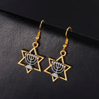 LIKGREAT Hanukkah Menorah Candles Drop Earrings
