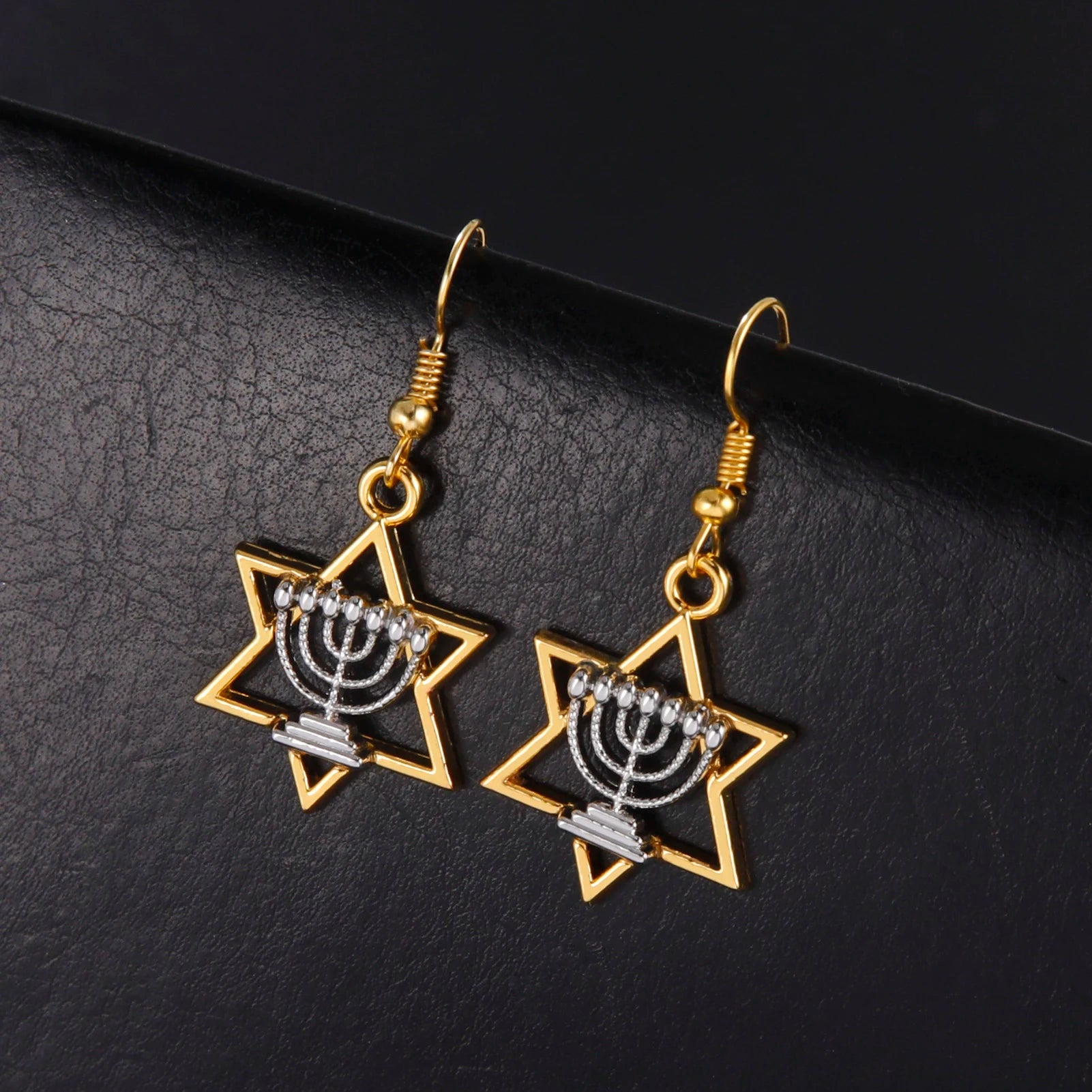 LIKGREAT Hanukkah Menorah Candles Drop Earrings