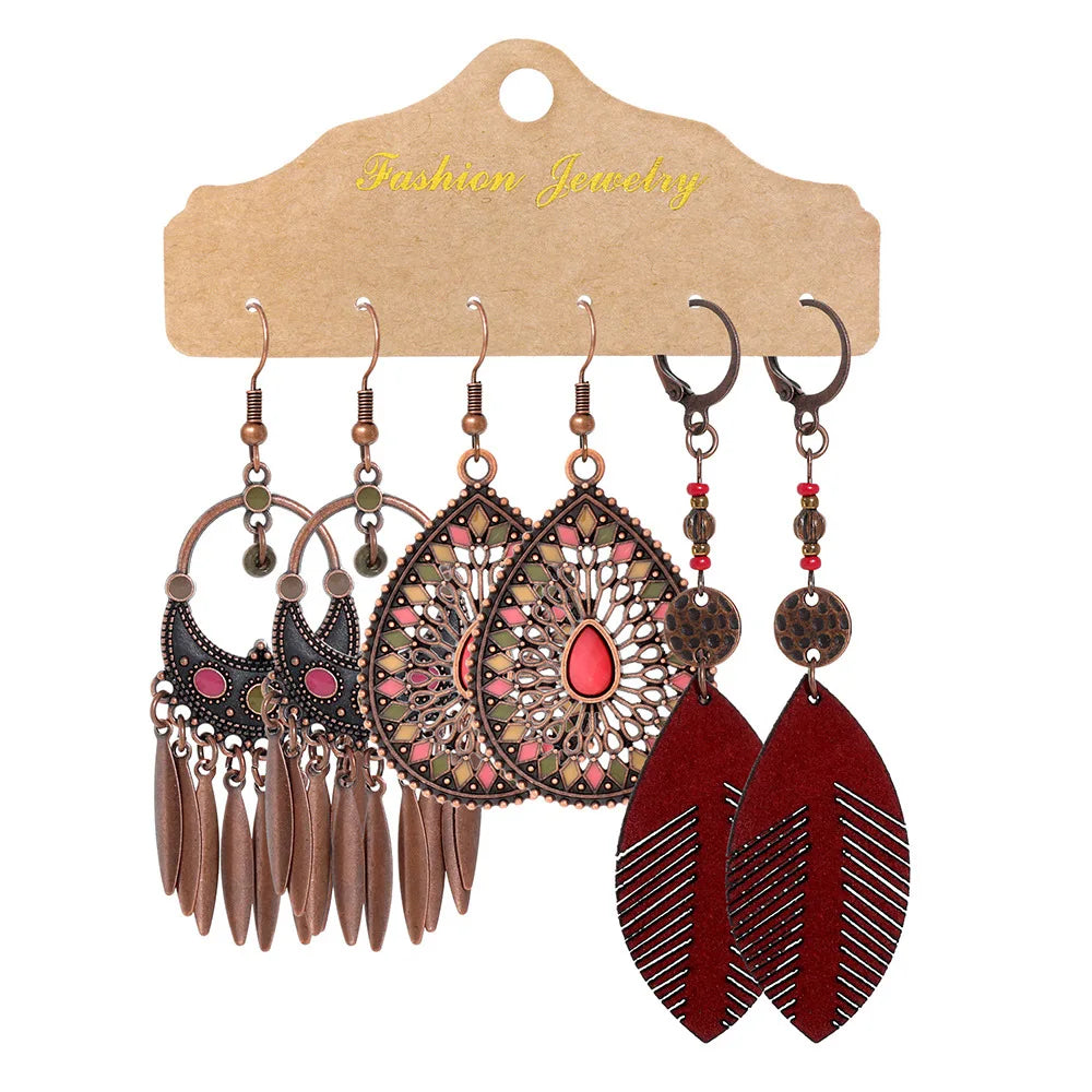 Vintage Ethnic Dangle Hanging Drop Earrings