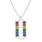 LGBTQ Rainbow Puzzle Couple Necklace