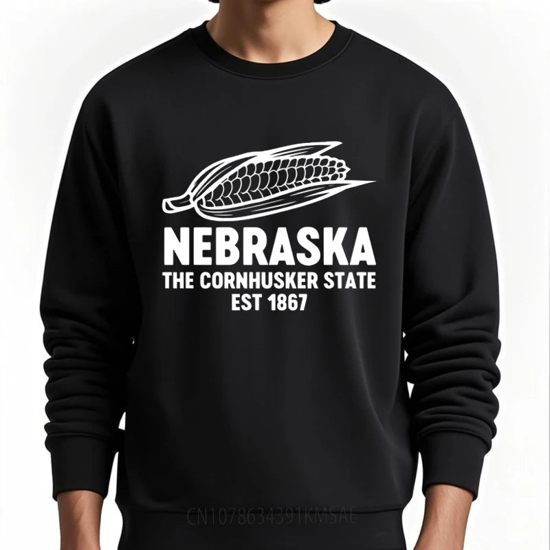 Spring Men Hoodies Nebraska The Cornhusker State