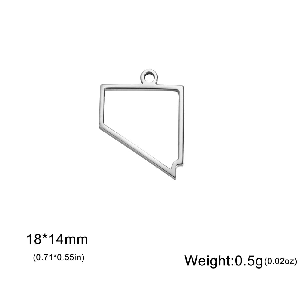 My Shape United States Map Pendent for Bracelet Necklace