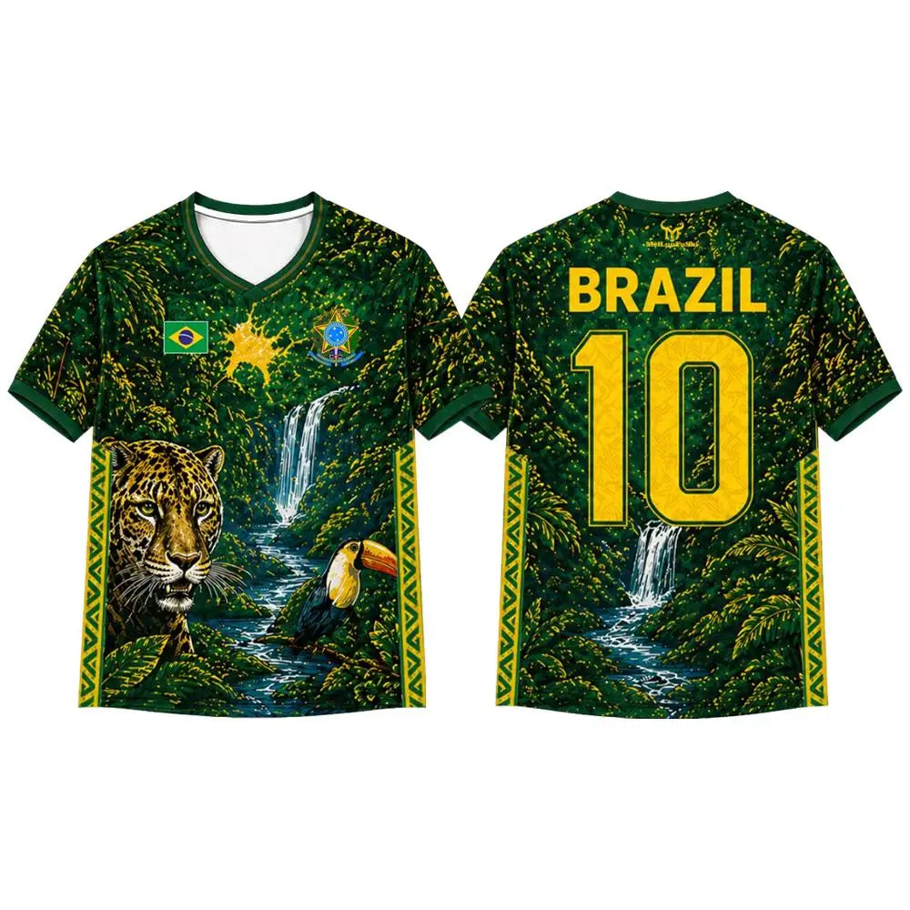 Brazil Flag Jesus Graphic Tee