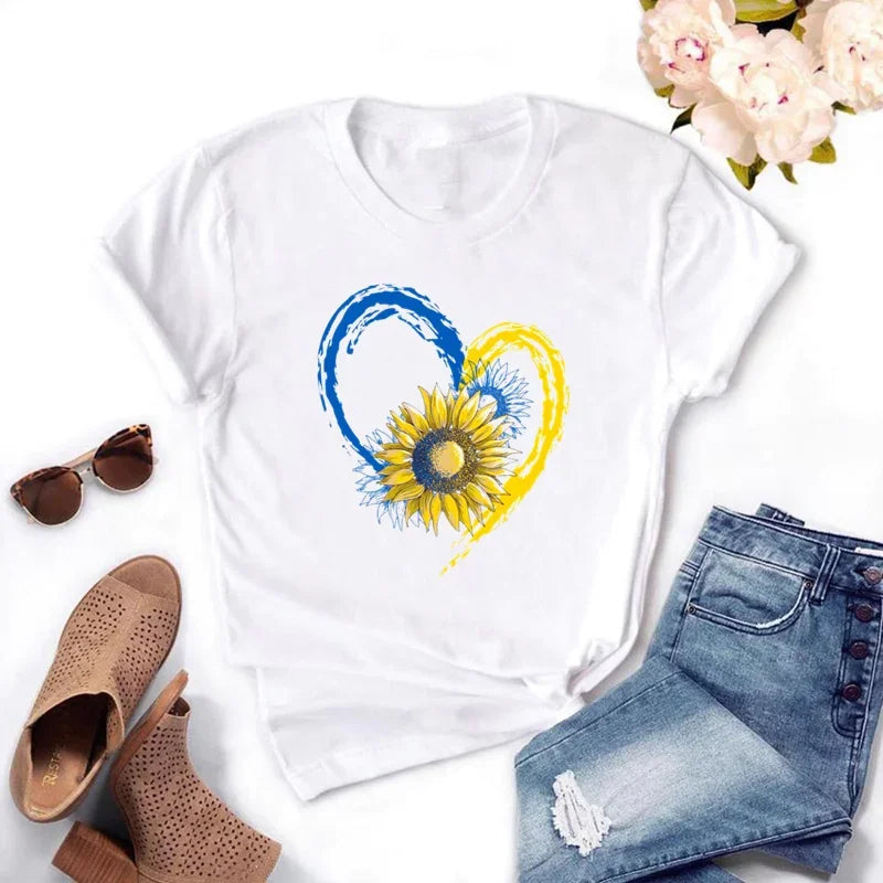 Ukraine Flag Sunflower