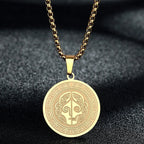 Engraved Star Pendant Necklace