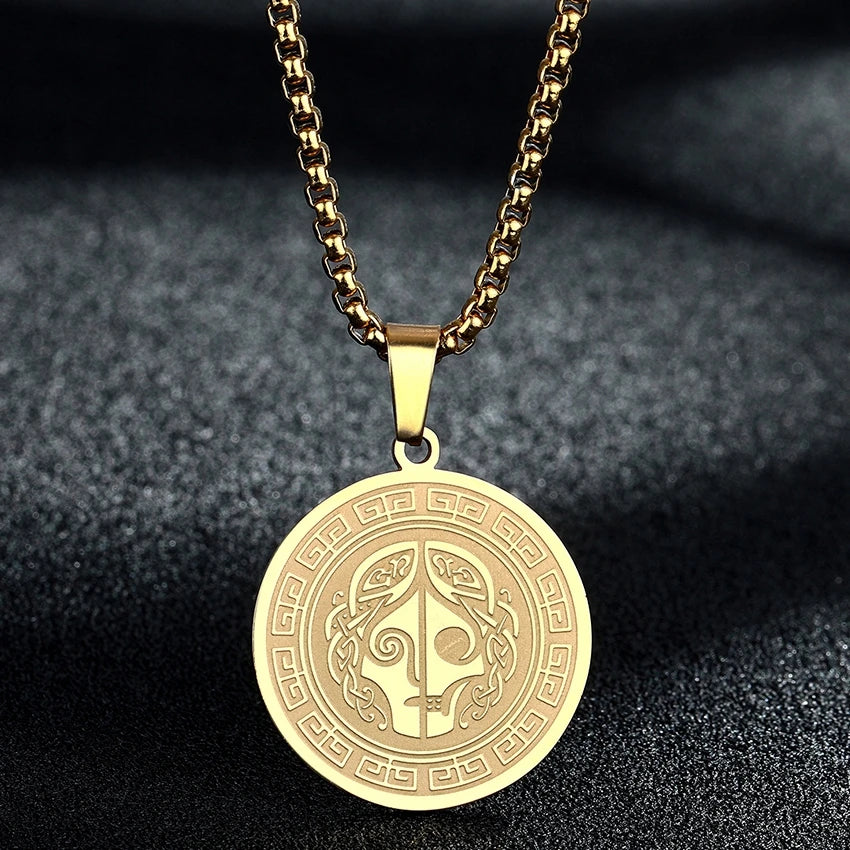 Engraved Star Pendant Necklace