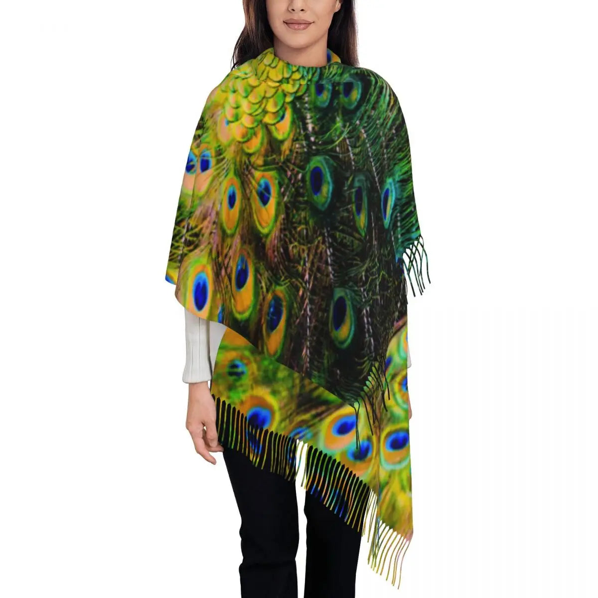 Ladies Long Peacock Cute And Beautiful Scarves
