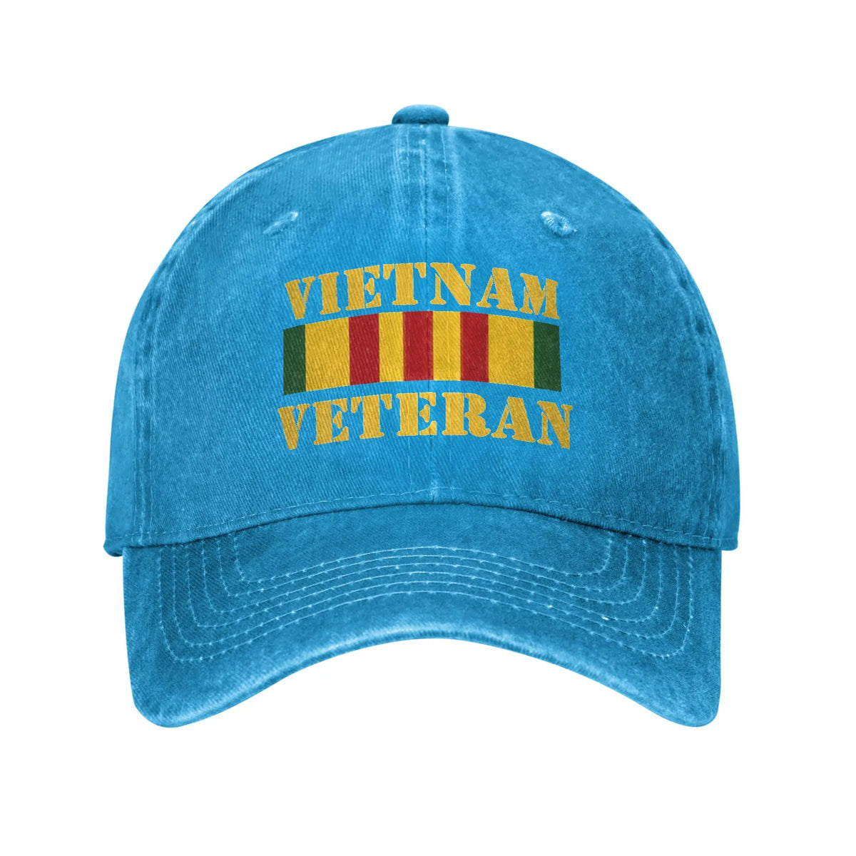 Vintage Veteran Service Medal Baseball Cap