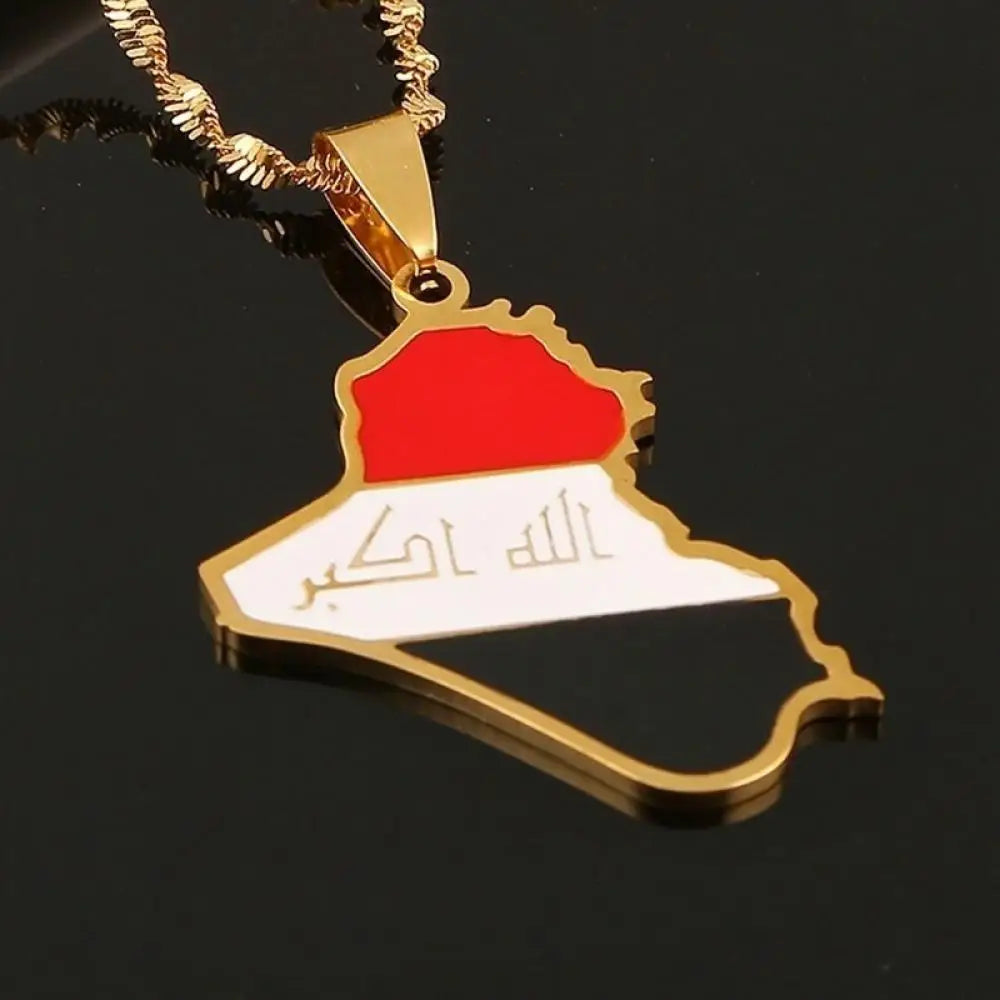 Iraq Map Necklace