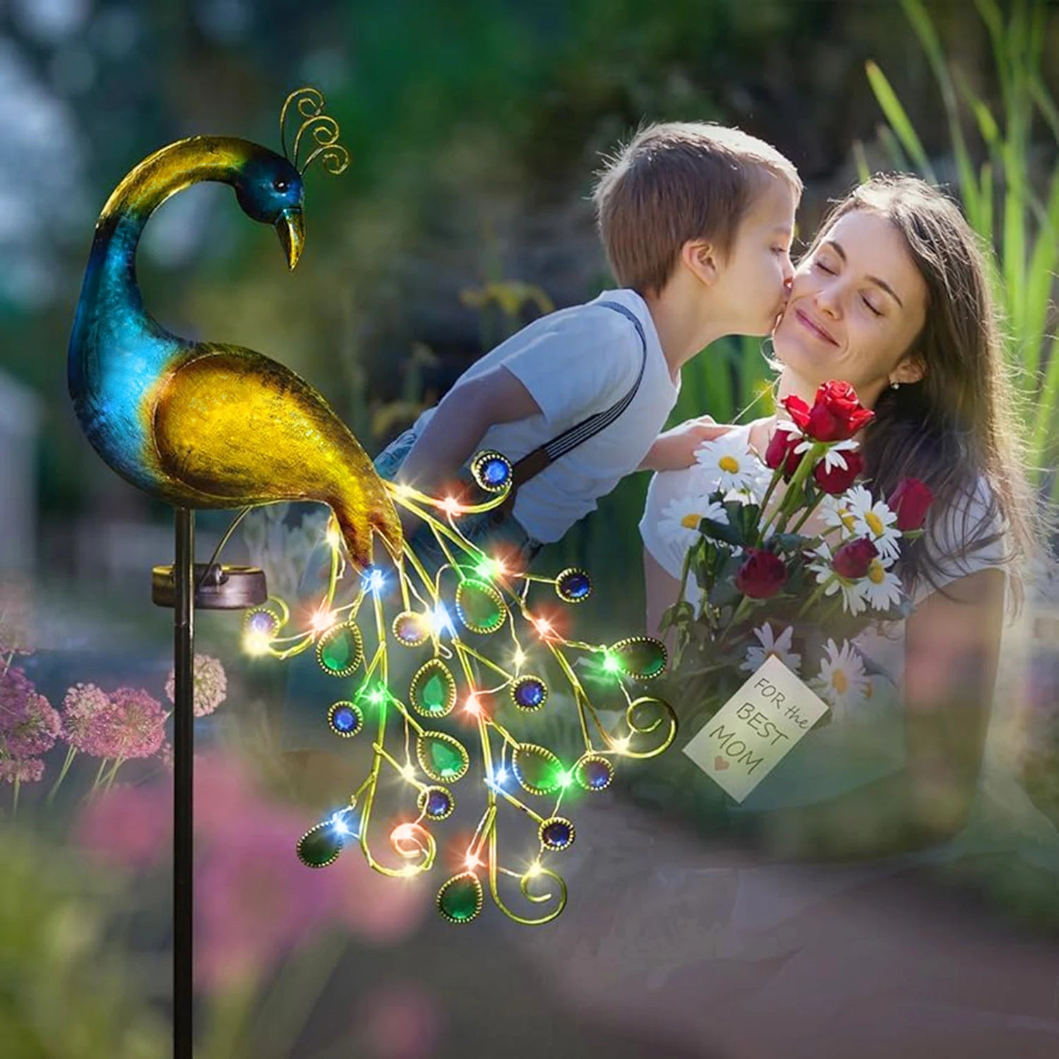 Peacock Shaped Solar Garden Lamp