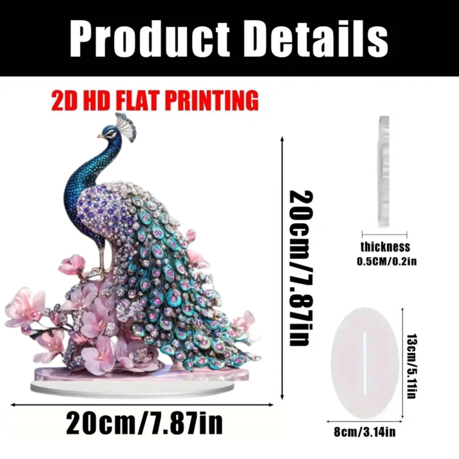 Peacock peacock statue,2D variety of options