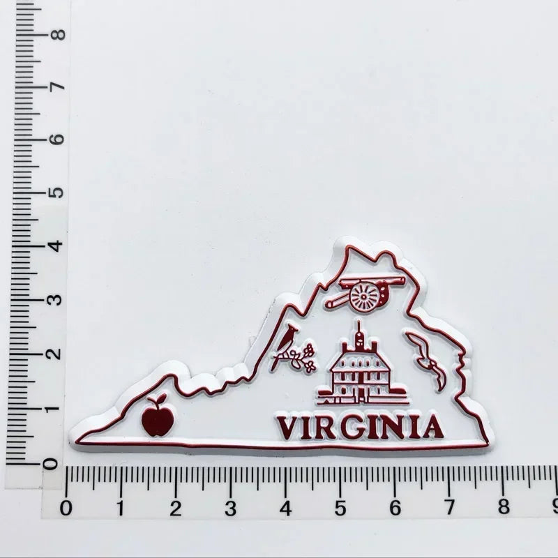 U.S. States Refrigerator Magnet