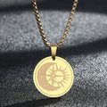Engraved Star Pendant Necklace