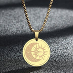 Engraved Star Pendant Necklace