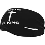 Jesus is King Cross Sport Headbands