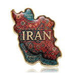 Iran Map Brooches
