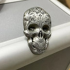 Sugar Skull Bones Brooch Skeleton Metal Badge Day of The Dead Gothic