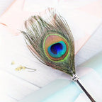 Peacock Feather Pen Black Ballpoint Pen