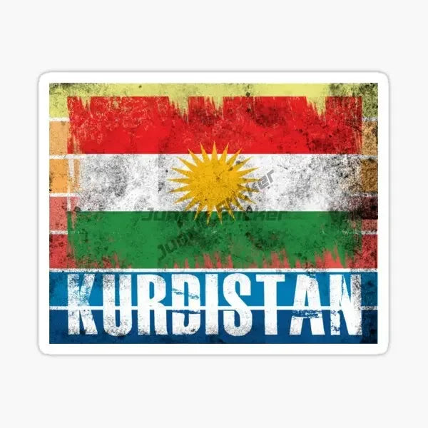ملصقات علم كردستان للسيارات والدراجات النارية وملصقات مخصصة لخوذات السباق على الطرق الوعرة وإكسسوارات قابلة للتخصيص الحجم