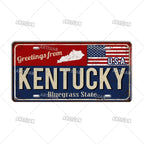 Greeting from USA States Landmark License Plate
