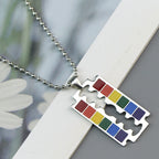 LGBTQ Rainbow Puzzle Couple Necklace