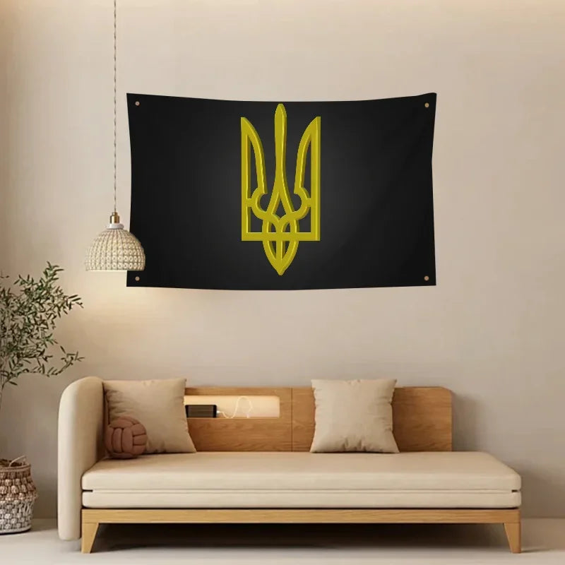 Ukraine Trident Flag Banners