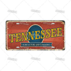 USA License Plate Landmark Metal