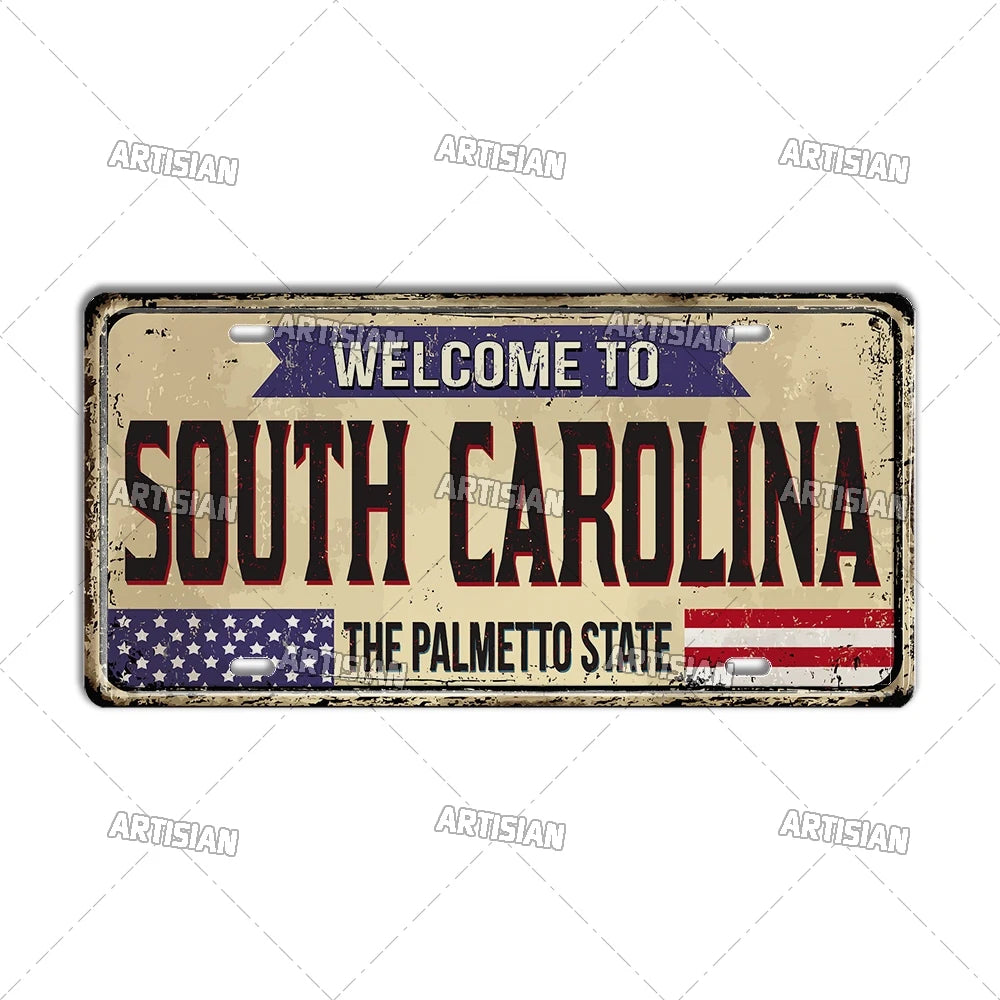 USA Landmark License Plate