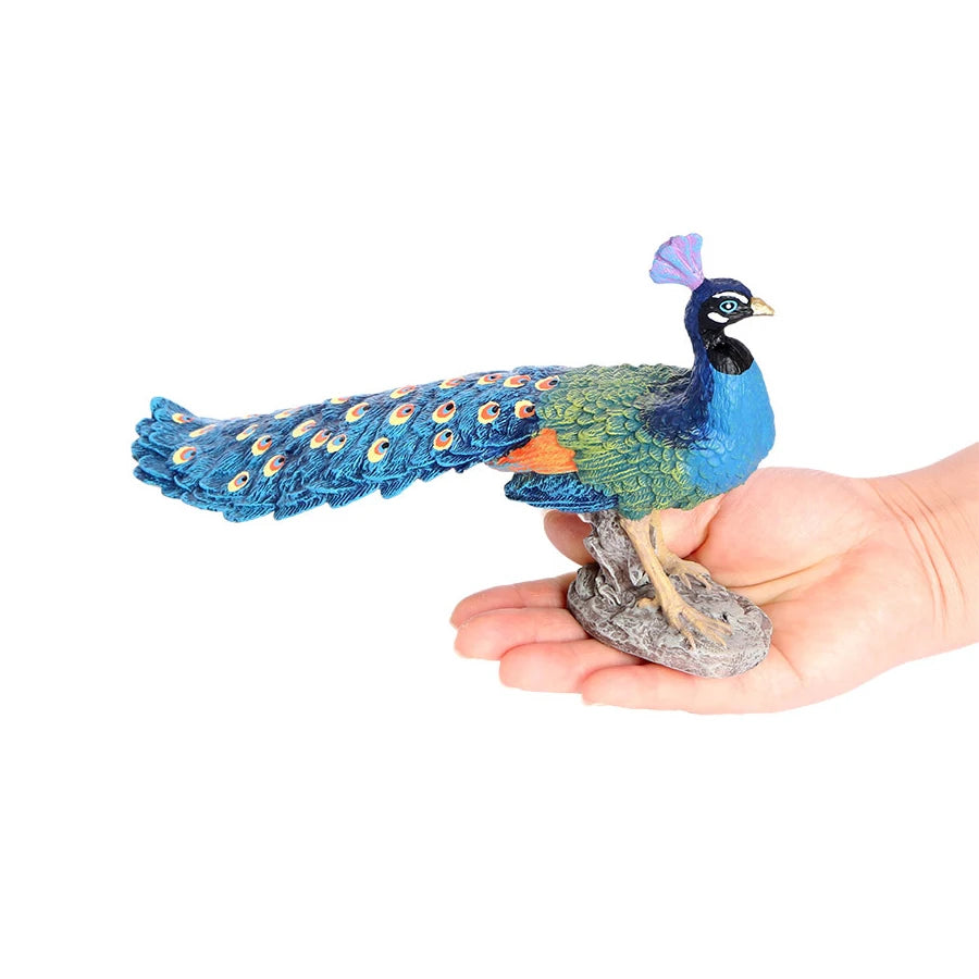 Plastic Farm Life Peacock Toy Figure