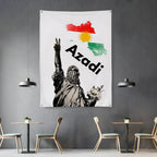 Kurdistan Eagle Map Azadi Flag