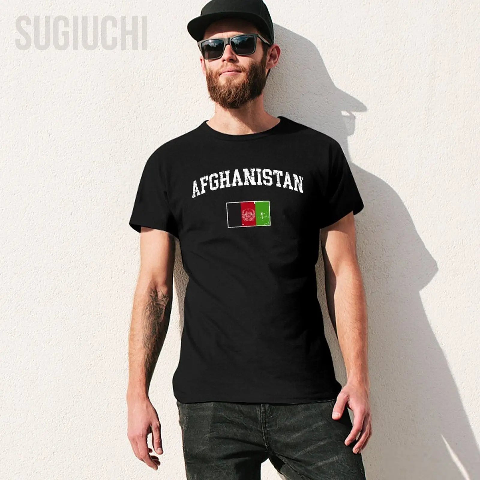 Afghanistan Flag Vintage Premium T-shirt