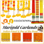 Marigold Flower Garland for Decoration Diwali Pooja Day of The Dead Mexican