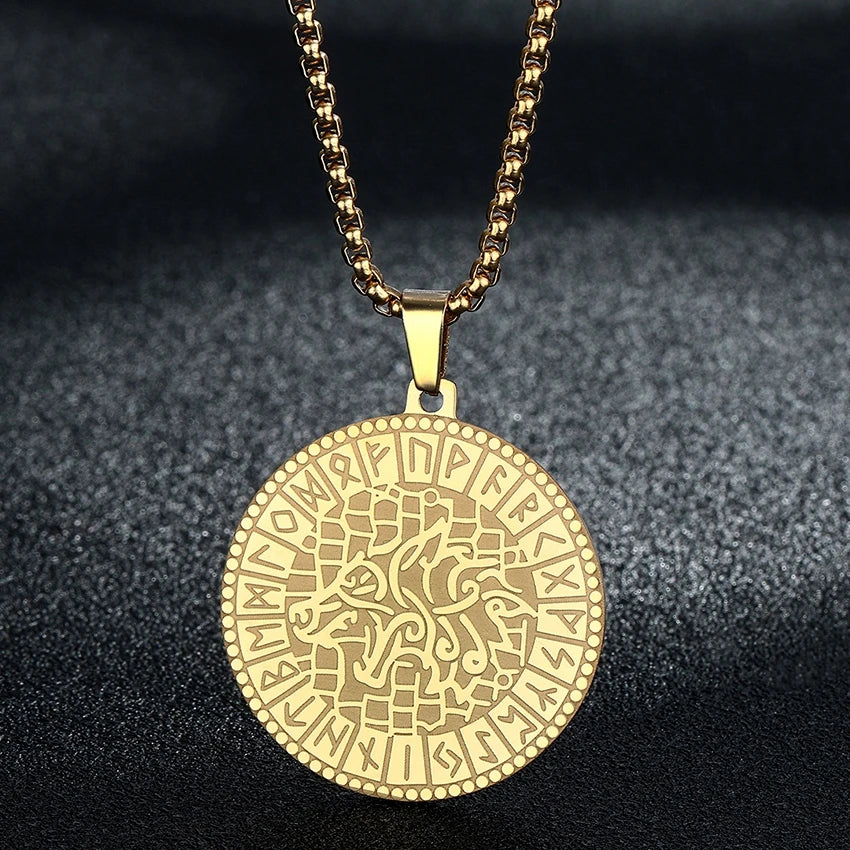 Engraved Star Pendant Necklace