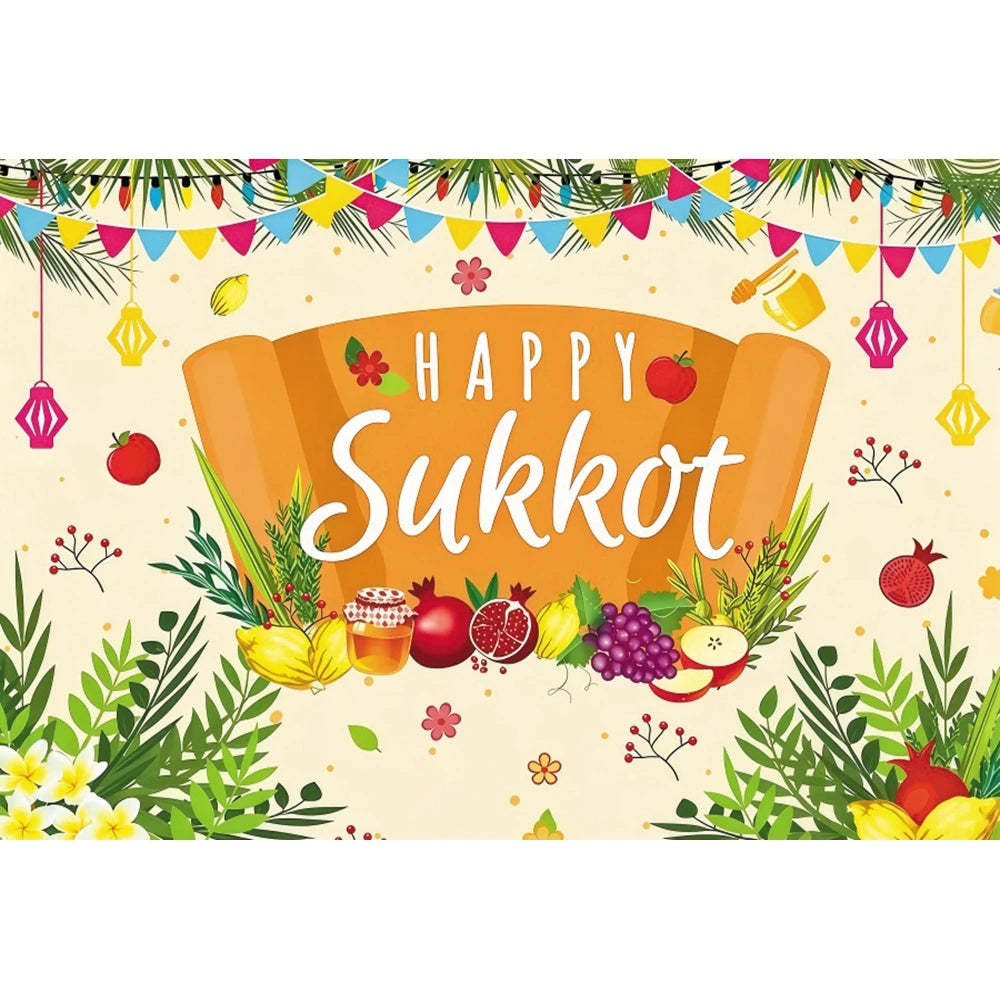 Jewish Collection Festival Rosh Hashanah Hanukkah Party Photo Backdrop