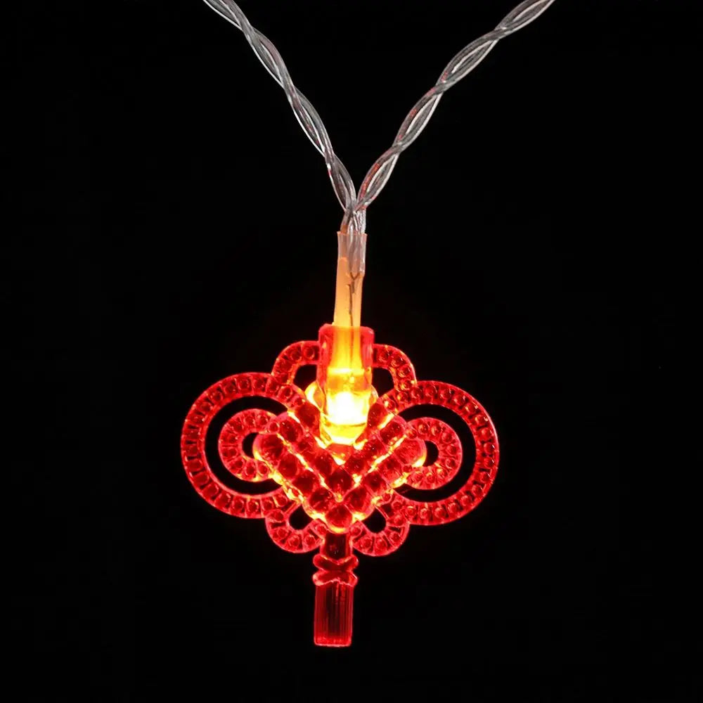 Traditional Chinese Knot Red Lantern LED